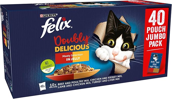 FELIX Doubly Delicious Countryside Selection in Jelly Wet Cat Food 40x85g