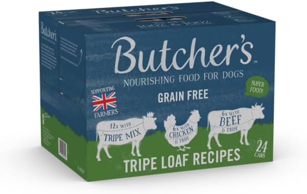 Butcher's Tripe Loaf Recipes Dog Food Tins, 24 x 400g