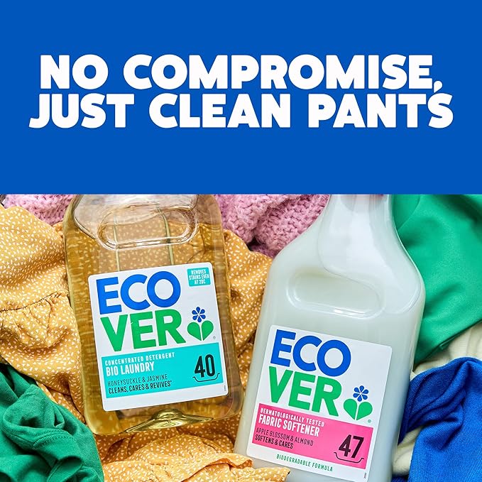 Ecover Zero Non-Bio Laundry Detergent, Laundry Washing Liquid, For Sensitive Skin, Baby Laundry 1 x 40 Washes, 1 x 1.43L