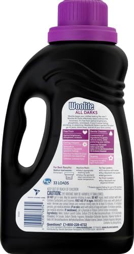 Woolite Darks Defense Liquid Laundry Detergent, 33 Loads, 50 Fl Oz, Regular & HE Washers, Packaging May Vary