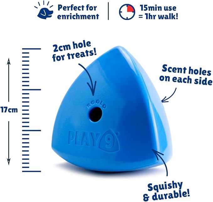 Roolo Dog Treat Dispenser Toy - Interactive Enrichment & Puzzle Feeder for Dogs - Durable Slow Feeder for Mental Stimulation, Boredom Relief & Reward-Based Play