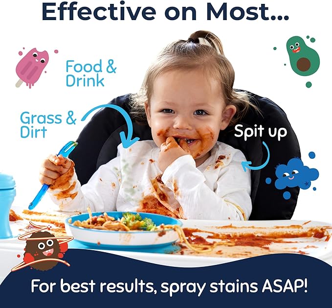 Miss Mouth's Messy Eater Stain Treater Spray - 118 ml Stain Remover - Newborn & Baby Essentials - No Dry Cleaning Food, Grease, Coffee Off Laundry, Underwear, Fabric