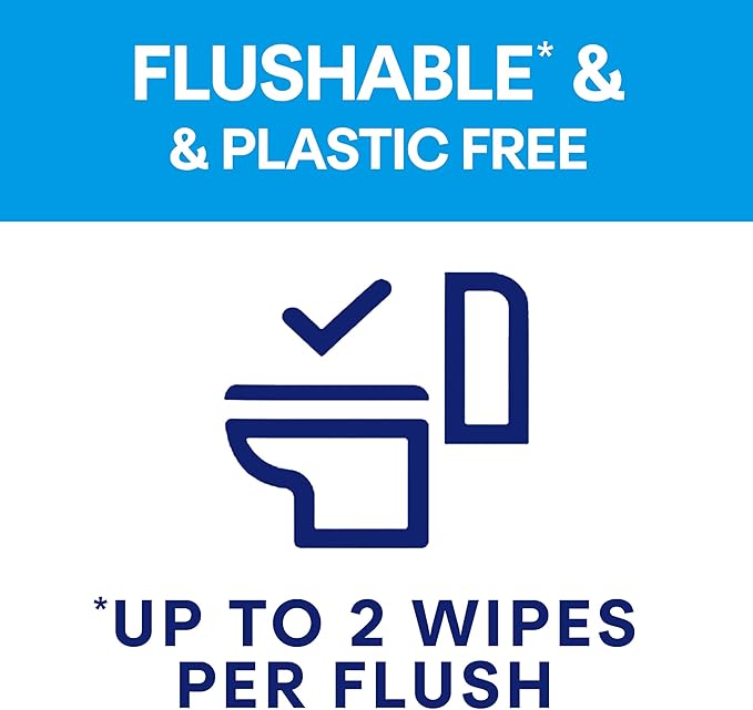 Andrex Ultimate Fresh Washlets, 4-Pack - Gentle, Biodegradable, Flushable Toilet Wipes for Everyday Hygiene