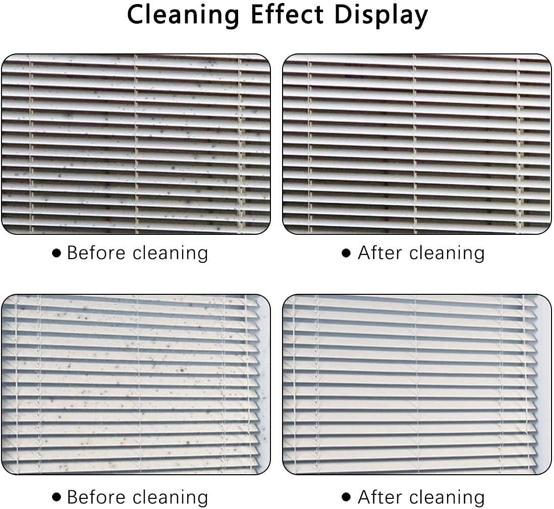 KOKSI Wet Dry Venetian Window Blind Cleaner Brush with Ergonomic Handle for Dust Cleaning Shades Dirty Blinds Home Care & Cleaning Tool Damp Duster Sponge