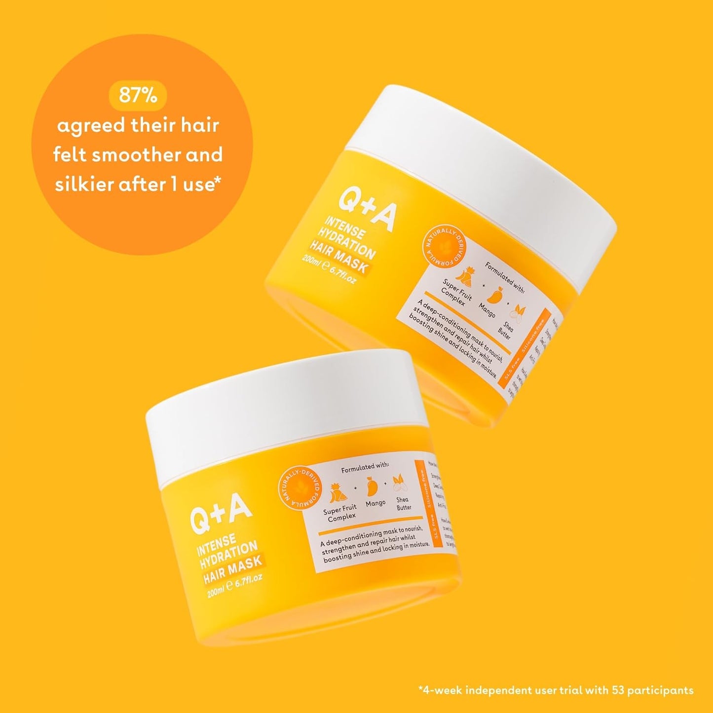 Intense Hydration Hair Mask (200Ml), Anti-Frizz Strengthening Hair Care, Deep Conditioning Treatment Hair Treatment for Dry, Damaged Hair, with Super Fruit Complex, Mango Butter and Shea Butter