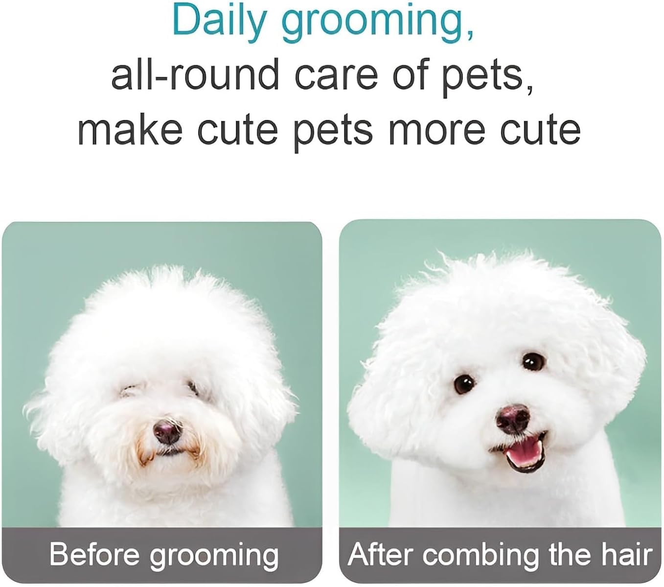 Flea Comb for Dogs Cats, Dog Hair Comb Grooming Tool for Removing Tear Stains, Fleas, Dandruff, Lice