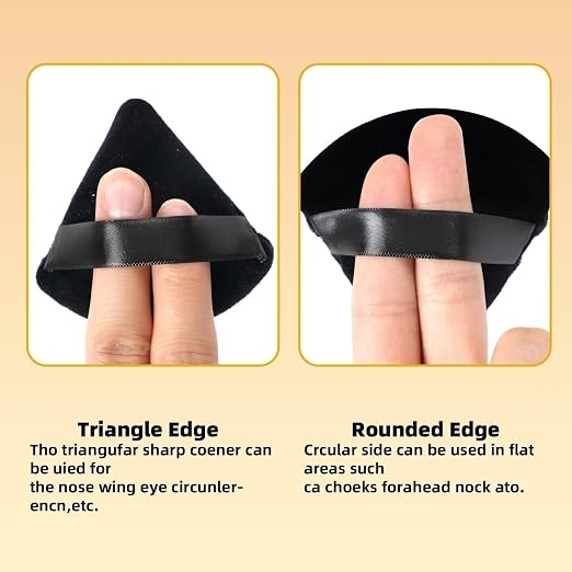 ZHIYE 4pcs Triangle Makeup Sponges – Reusable Face Powder Puffs