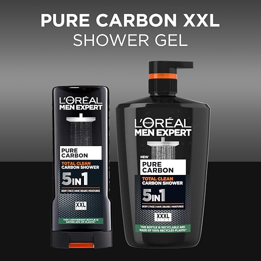 L’Oréal Men Expert Pure Carbon 5-in-1 Shower Gel 1L Pump