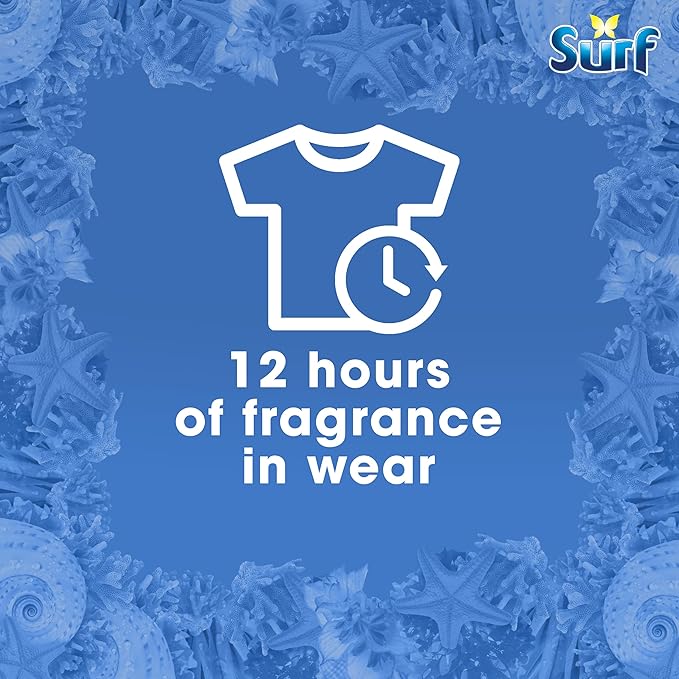 Surf Deep Sea Laundry Washing Liquid 300 washes with a joy-infused fragrance with natural essential oils lasting up to 12 hours in wear Detergent for brilliantly clean results (5x 1.62 L)