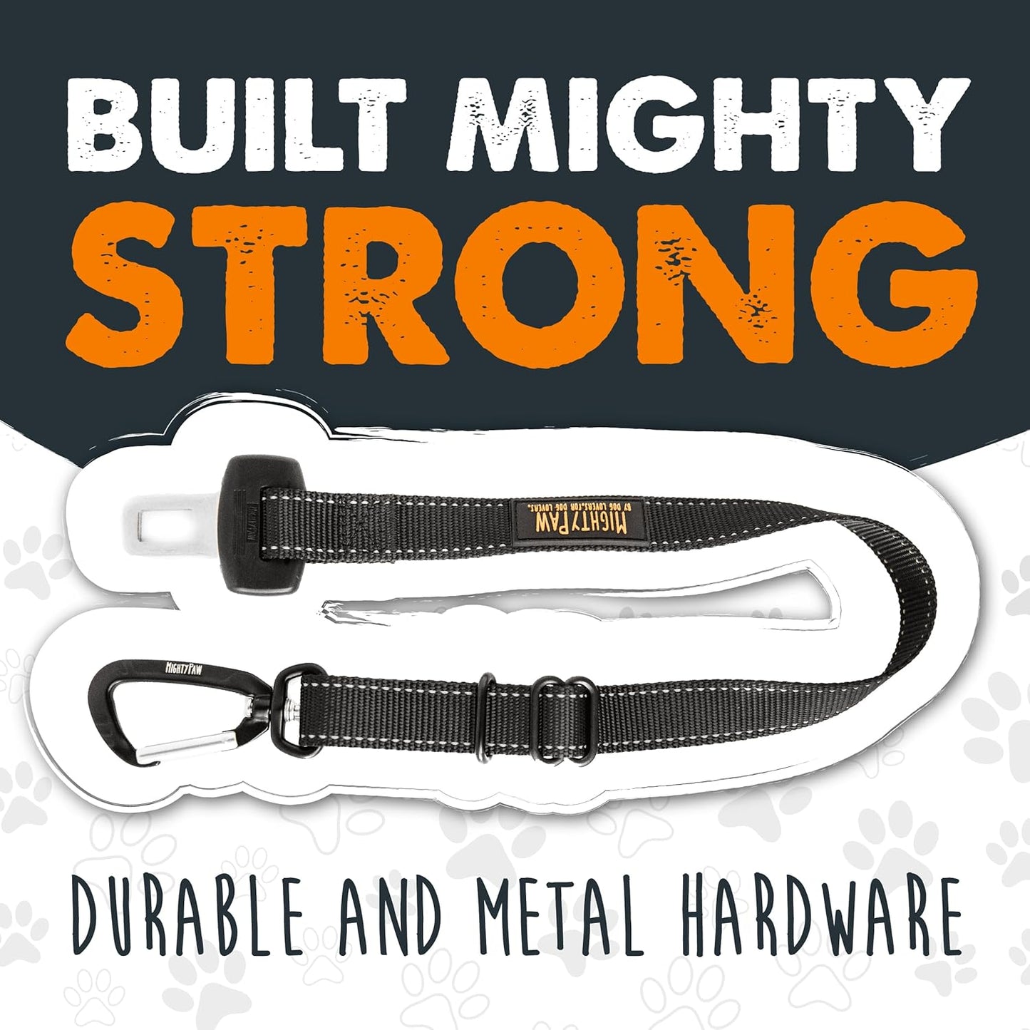 Universal Dog Car Seat Belt - Premium Safety Harness with Adjustable Strap & All-Metal Hardware for Ultimate Pet Security (Black)