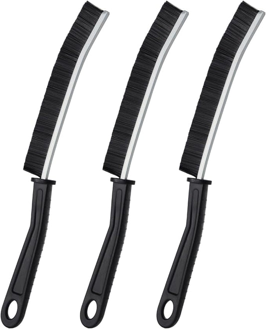 Crevice Cleaning Brush, Bathroom Tile Groove Gap Cleaning Brush,Premium Crevice Cleaning Tool Aluminum Support with 15° Angle Magic Brush, Thin Brush for Home Kitchen