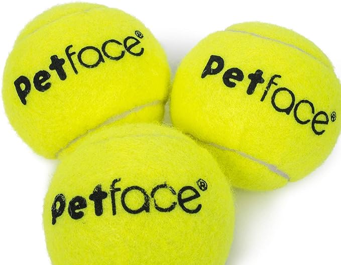 Petface Super Tennis Balls For Dogs, Throw and Fetch, Outdoor Exercise (Pack of 12)