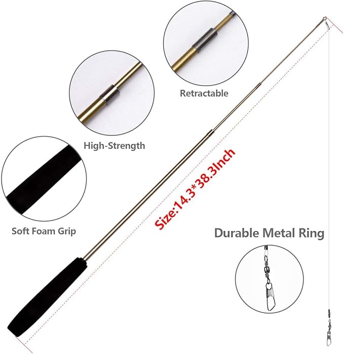 Cat Toys for Indoor Cats Adult: Interactive Kitten Feather Wand Toys - 15Pcs Cat Teaser Toys