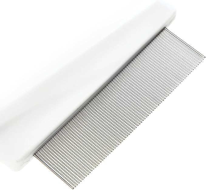 Flea Comb for Dogs Cats, Dog Hair Comb Grooming Tool for Removing Tear Stains, Fleas, Dandruff, Lice