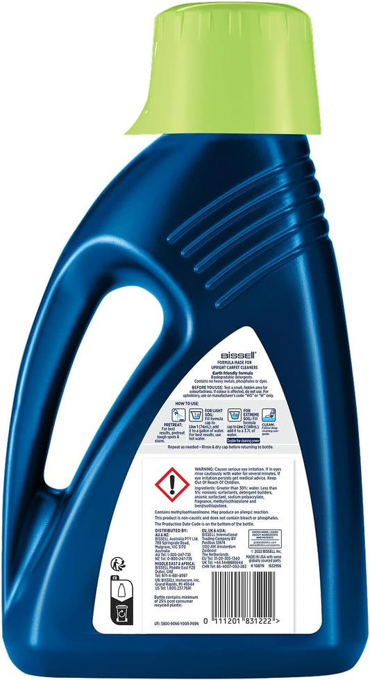 Bissell Wash & Protect Pet Carpet Cleaner Solution, Upholstery Shampoo for Use with All Leading Upright Carpet Cleaners, Removes Pet Stains & Odours, 1.5 L, 1087N