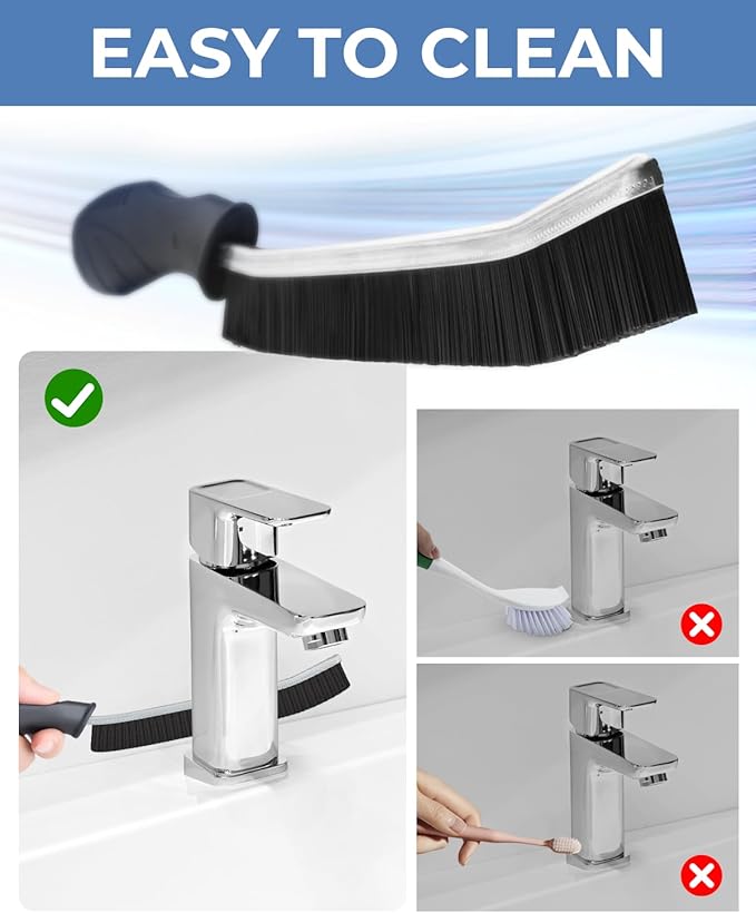 Crevice Cleaning Brushes UK, Grout Cleaner Brush for Small Spaces to Reach, Magic Brush, Bathroom Accessory, Cleaning Tools, Cleaning Supplies for Shower, Toilet, Sink, Tile
