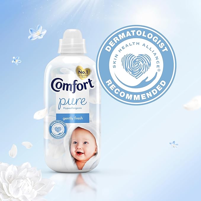 Comfort Pure Fabric Conditioner Dermatologist-Recommended and Hypoallergenic with a Gently Fresh Fragrance 31 washes (930 ml)