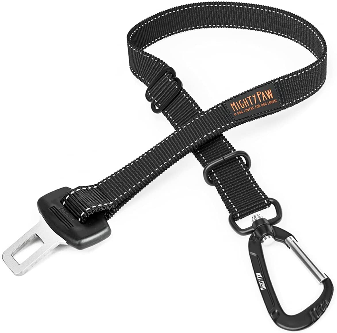 Universal Dog Car Seat Belt - Premium Safety Harness with Adjustable Strap & All-Metal Hardware for Ultimate Pet Security (Black)