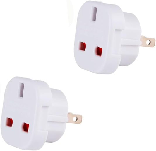 UK to US Travel Plug Adapter 2 Pack 