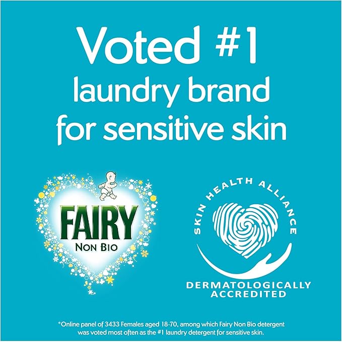 Fairy Non Bio Liquid Laundry Detergent, 101 Washes 3.131 l, Voted Number 1 For Sensitive Skin
