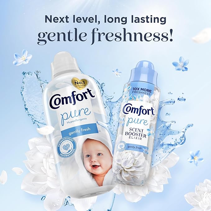 Comfort Pure Fabric Conditioner Dermatologist-Recommended and Hypoallergenic with a Gently Fresh Fragrance 31 washes (930 ml)