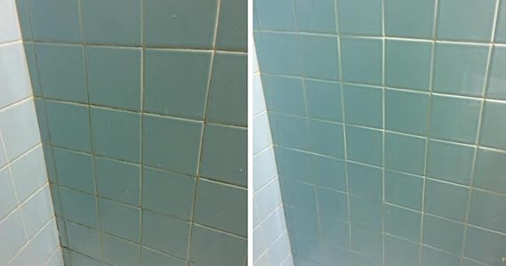 Fuginator tile joint brush orange/blue - innovative grout brush for cleaning joints in bathroom, kitchen & household removes mould superficially