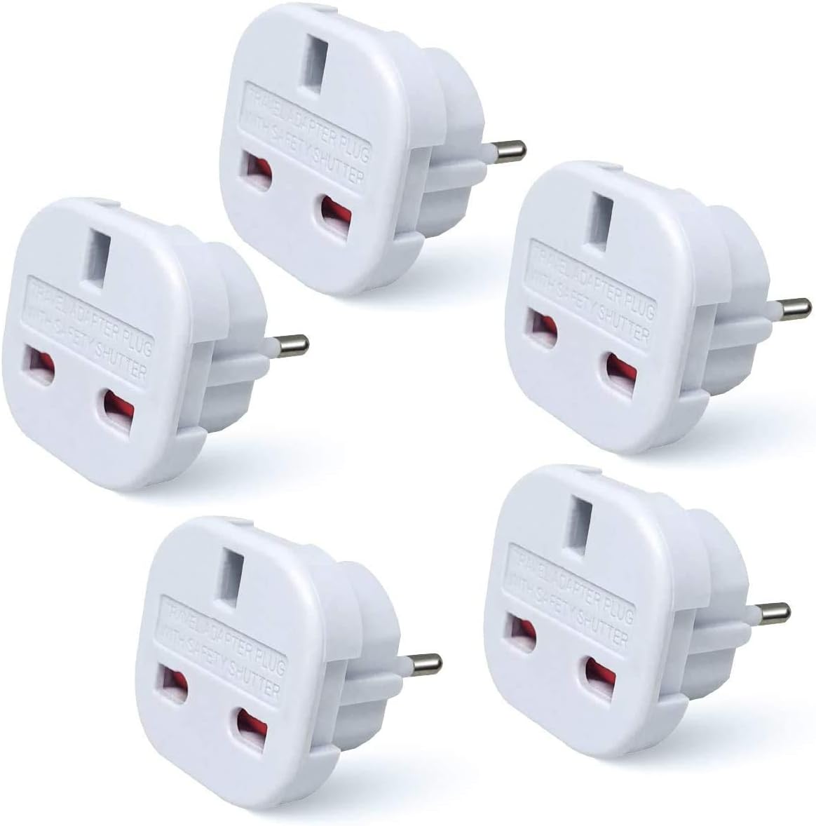 UK to EU Plug Adapter 5 Pack