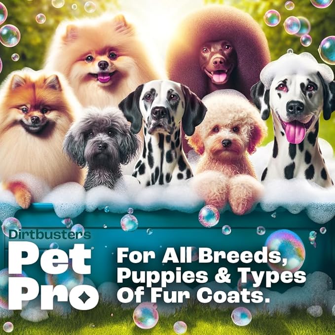 Dirtbusters Pet Pro Dog Shampoo Sensitive Skin (2L) Deep Cleaning Professional Dog Grooming & Puppy Shampoo & Conditioner For Smelly Dogs, Baby Fresh