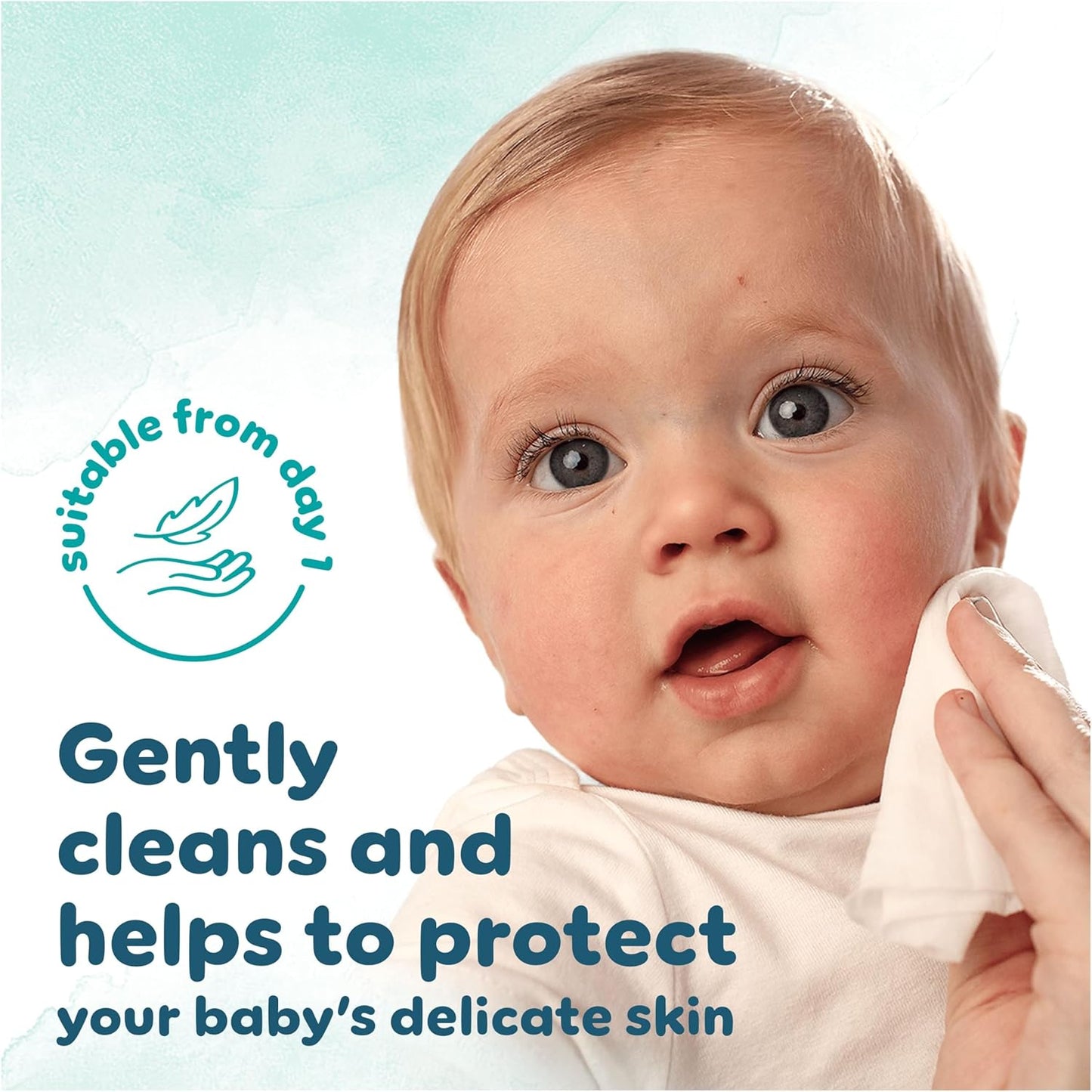 Pampers Harmonie Aqua Baby Wipes – 99% Water, Plastic Free & Gentle Lotion | Helps Restore Natural Skin pH | Suitable for Newborn & Sensitive Skin | 1152 Wipes (24 x 48 Packs)