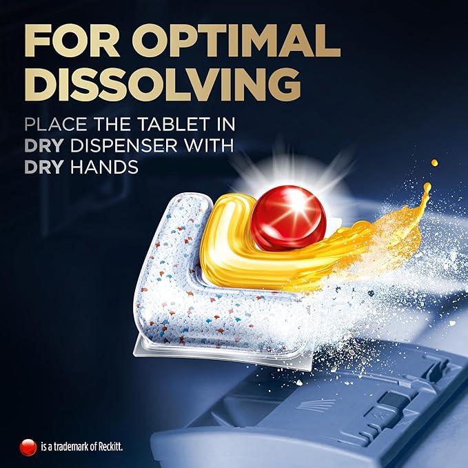 Finish Dishwasher Tablet, Ultimate Plus Infinity Shine, 105 Detergent Tablets, Lemon Sparkle, Tough on Grease, For our Most Intensive Clean & Diamond Shine, Effective for Short Eco Cycle
