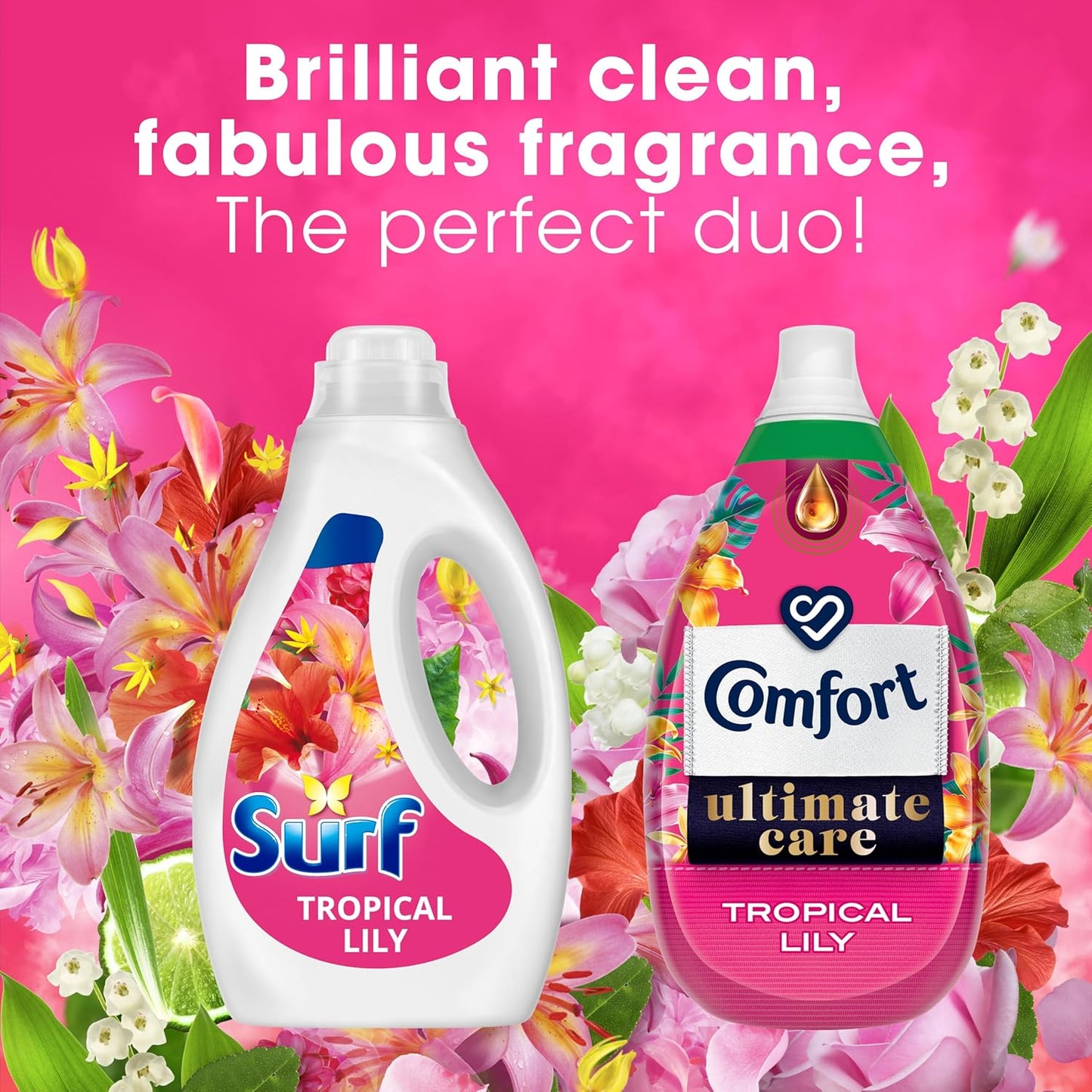 Surf Tropical Lily Laundry Washing with a joy-infused fragrance & natural essential oils lasting up to 12 hours in wear Liquid Detergent for brilliantly clean results 35 washes