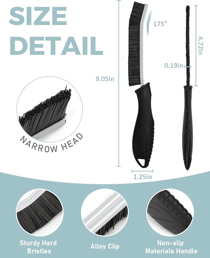 SXhyf Cleaning Brush - Hard Bristle Crevice Cleaning Brush UK, Multifunctional Gap Cleaning Scrub Brush, Grout Brush, Cleaning Products for Household Use, Home, Kitchen, Bathroom, Window, Vehicle