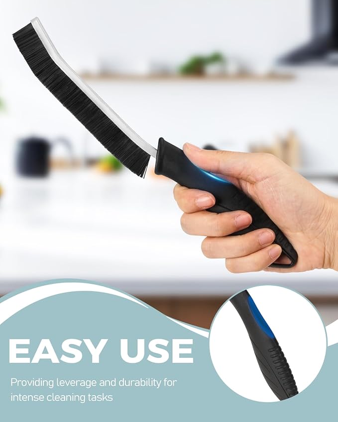 SXhyf Cleaning Brush - Hard Bristle Crevice Cleaning Brush, Multifunctional Gap Cleaning Scrub Brush, Cleaning Tools for Household Use, Home, Kitchen, Bathroom, Window, Vehicle (Green Handles)