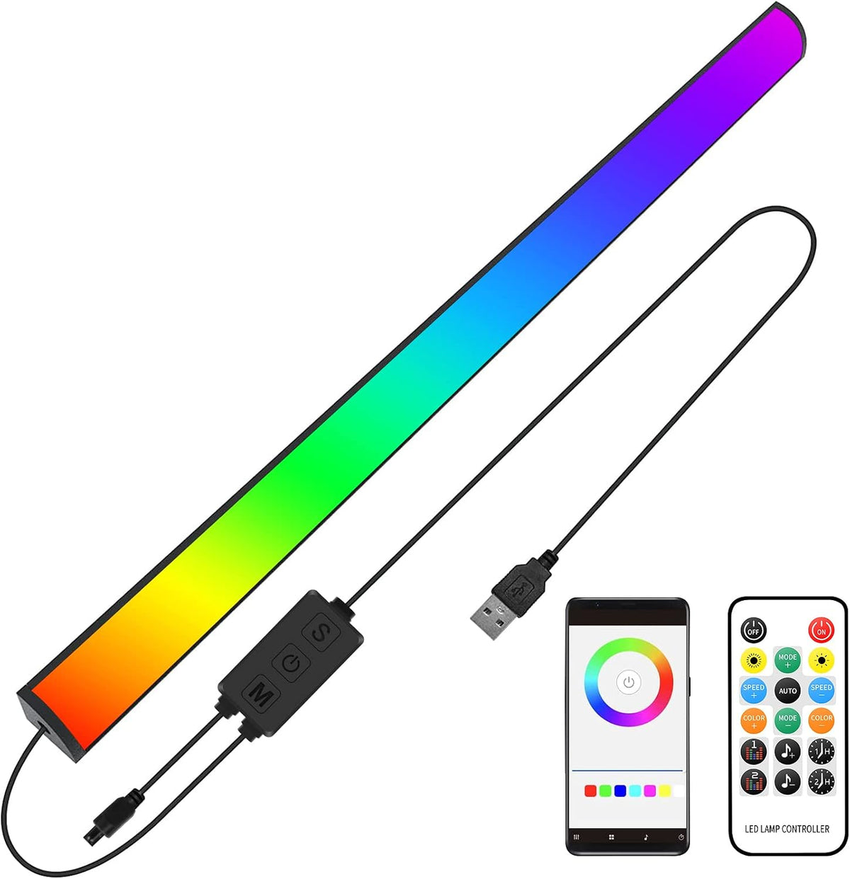 RGB Under Monitor Light Bar USB 