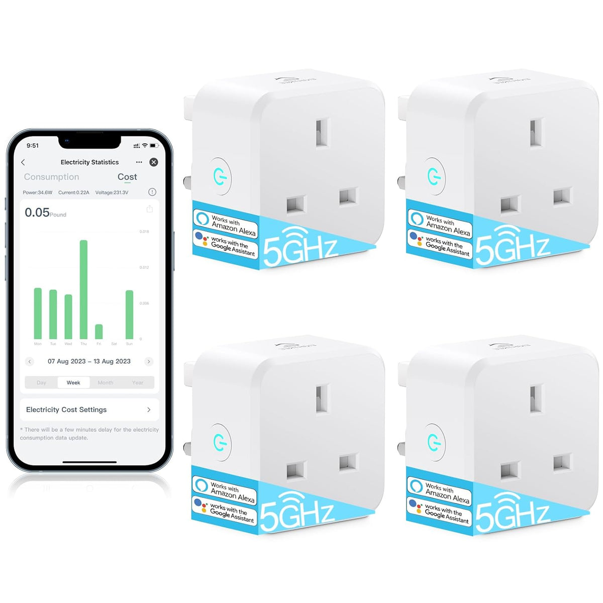 EIGHTREE Smart Plug 5GHz WiFi 