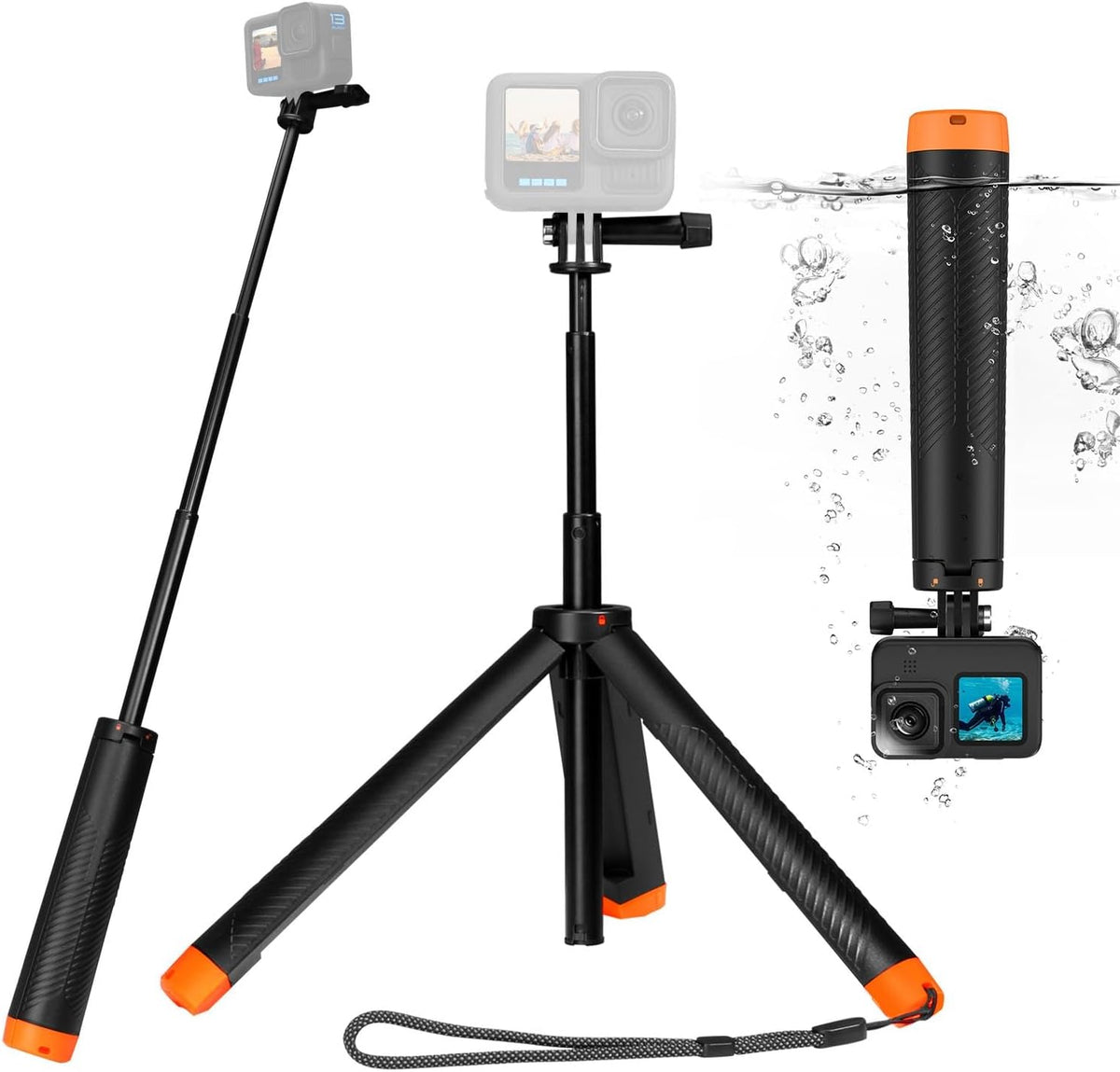 Floating Hand Grip Selfie Stick 