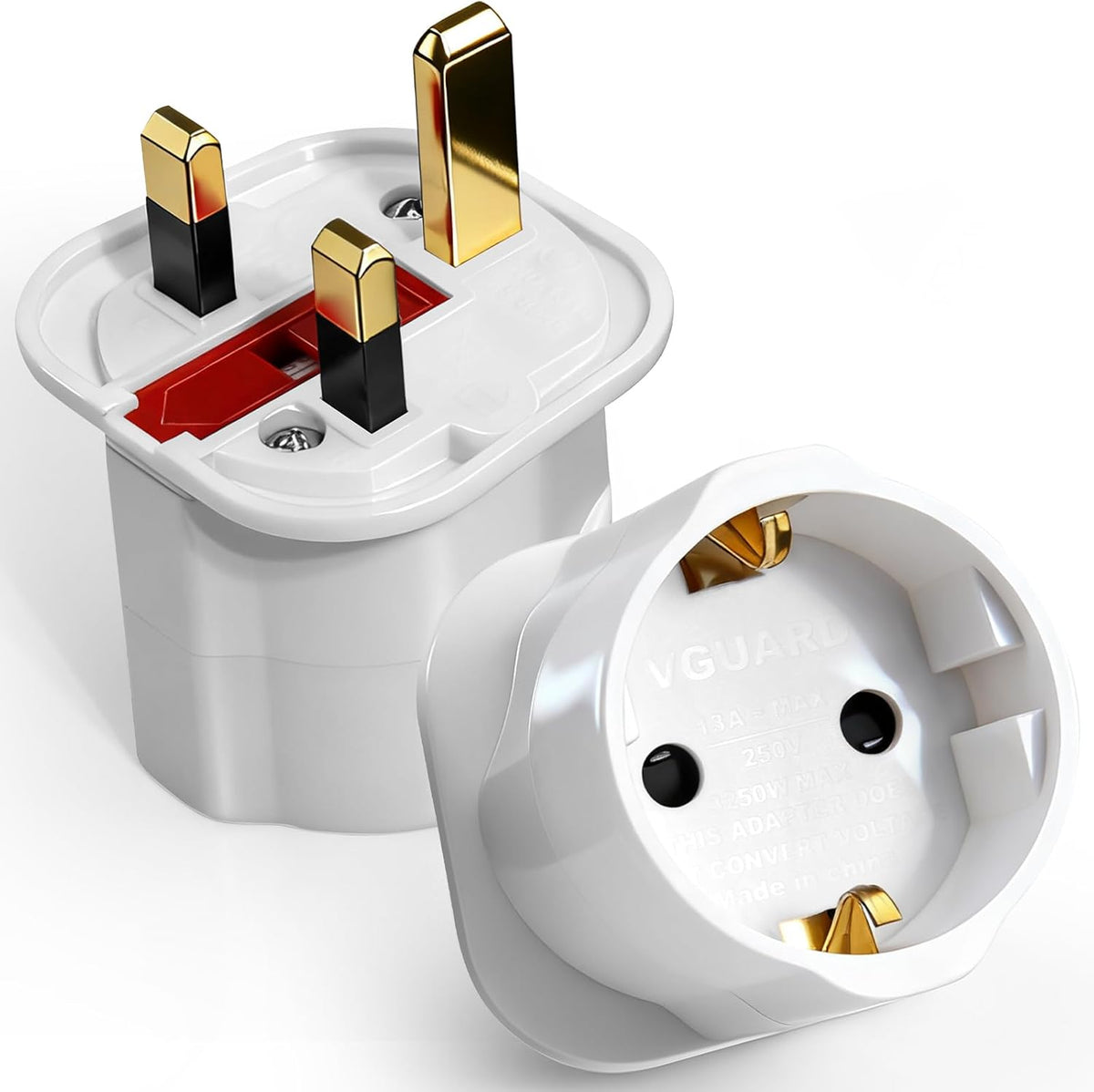 EU to UK Plug Adapter BS8546 