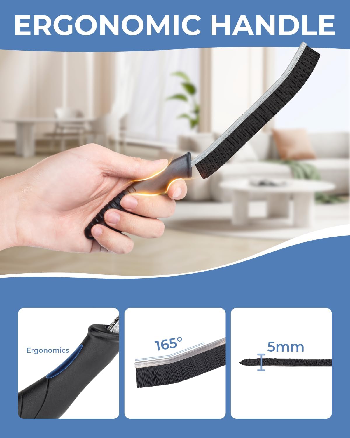 Crevice Cleaning Brushes UK, Grout Cleaner Brush for Small Spaces to Reach, Magic Brush, Bathroom Accessory, Cleaning Tools, Cleaning Supplies for Shower, Toilet, Sink, Tile