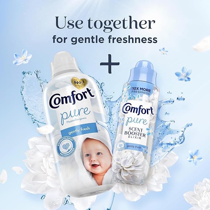 Comfort Pure Fabric Conditioner Dermatologist-Recommended and Hypoallergenic with a Gently Fresh Fragrance 31 washes (930 ml)