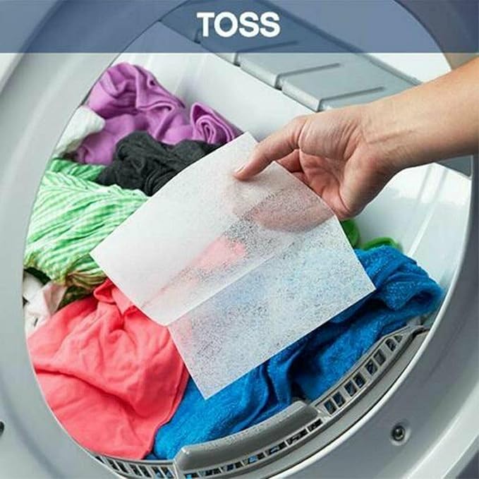 2 Pack of Lenor Tumble Dryer Fabric Conditioner Sheets Spring Awakening, 34 Sheets for Clean & Soft Fabrics and Essential Fragrance with Revitalising Scent