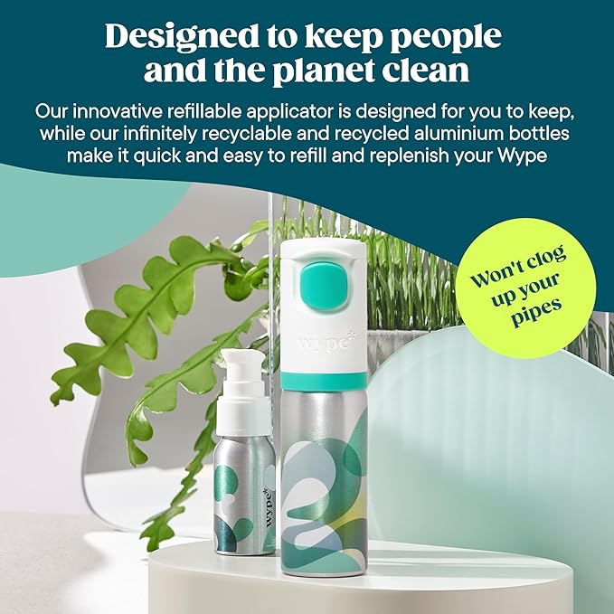 Wype | Refill | Toilet Roll Gel | Flushable Wet Wipe Alternative | Holiday Essentials | 2 x 100ml | 2 Pack