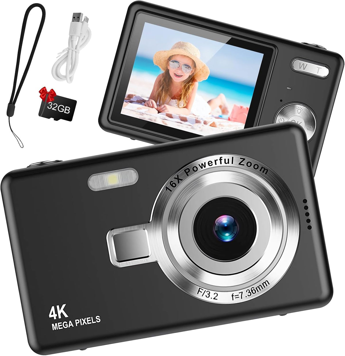 1080P 44MP Compact Digital Camera 