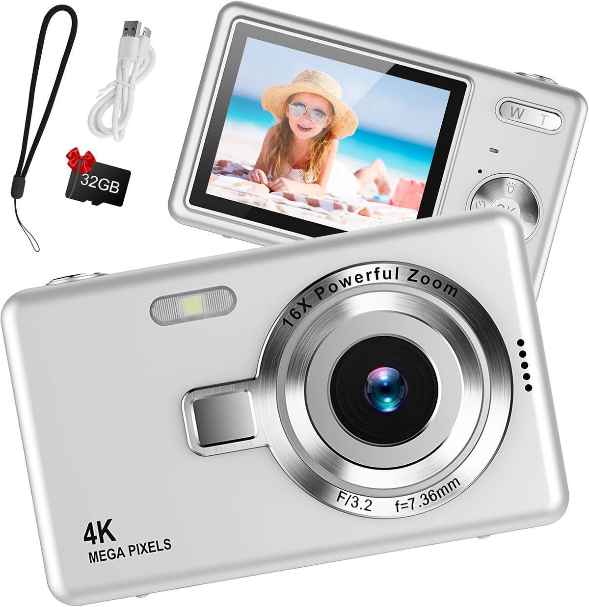 1080P 44MP Compact Digital Camera 