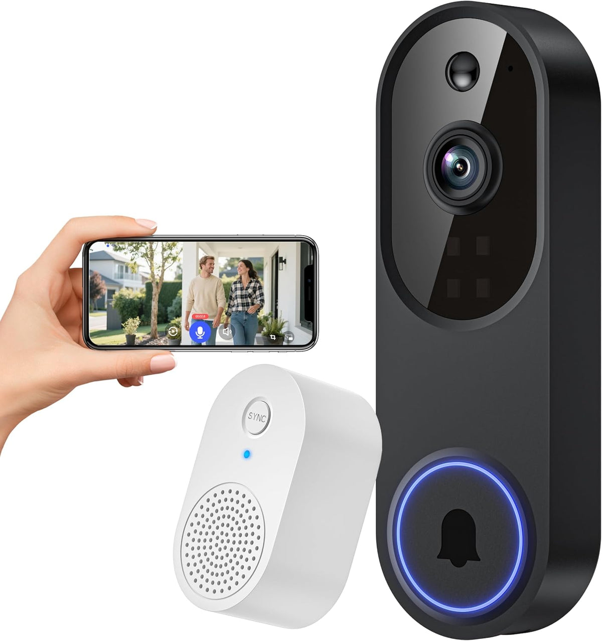 1080p WiFi Video Doorbell Camera 