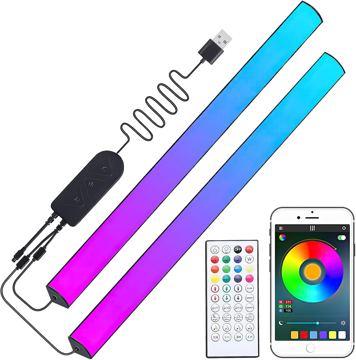RGB Under Monitor Light Bar USB LED 