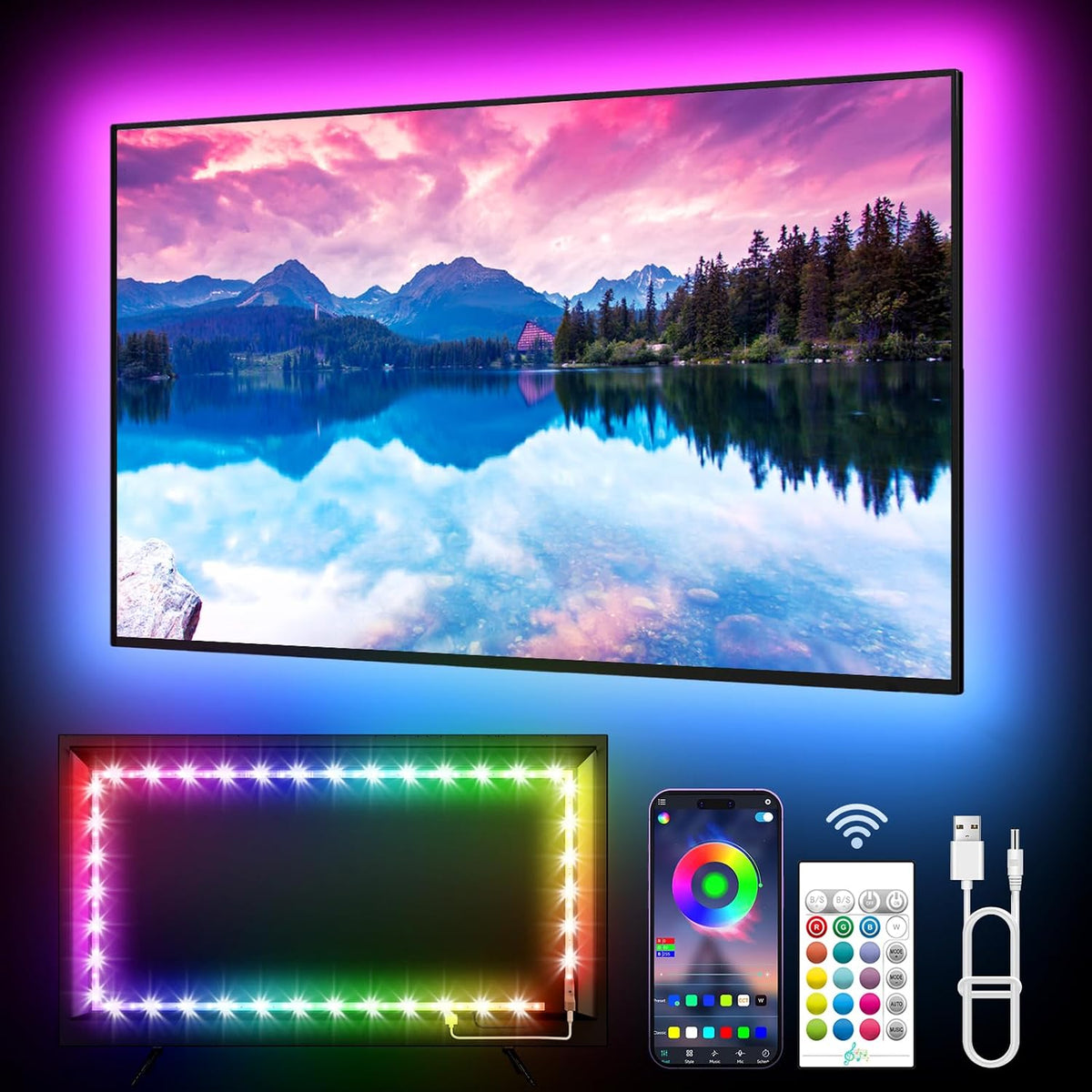 TV LED Backlight 3m RGB Lights