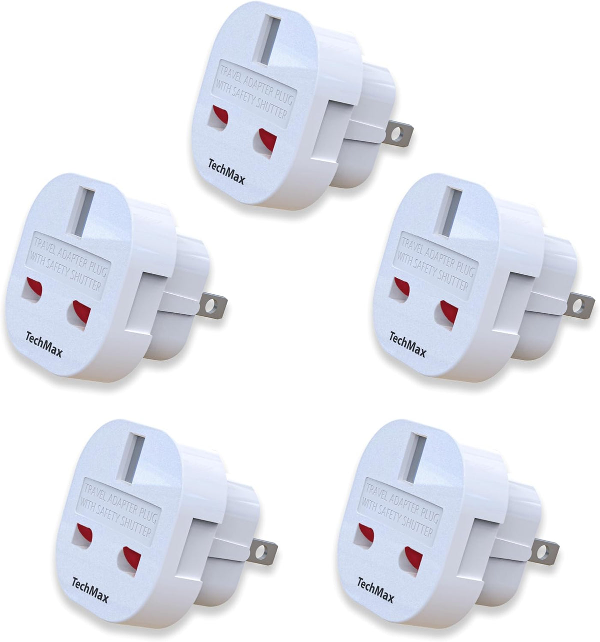 UK to US Plug Adapter 5 Pack 