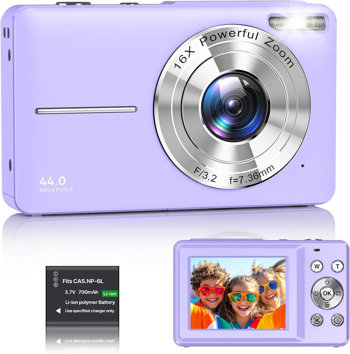 1080P 44MP Compact Digital Camera 