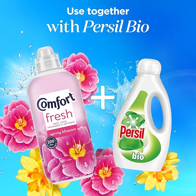 Comfort Fresh Spring Blossom Fabric Conditioner Softener with Motion-Activated Fragrance Technology 100 Days of Freshness 31 washes (930 ml)