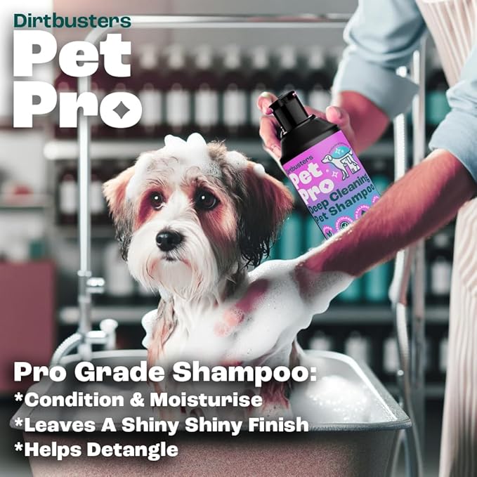 Dirtbusters Pet Pro Dog Shampoo Sensitive Skin (2L) Deep Cleaning Professional Dog Grooming & Puppy Shampoo & Conditioner For Smelly Dogs, Baby Fresh